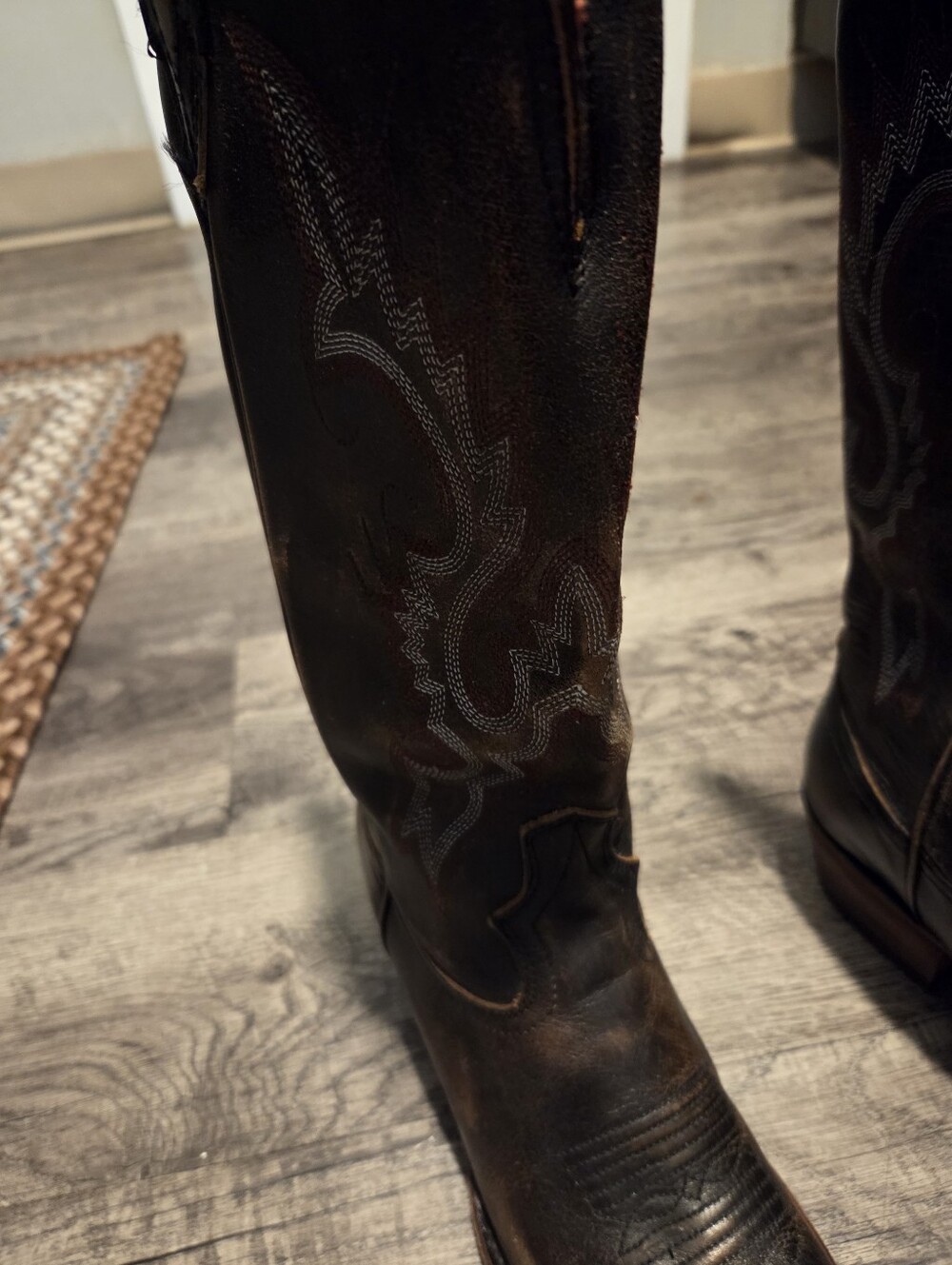 Freebird Woodland Classic Western Leather Cowboy Boots - Black Sz 9 - Picture 10 of 13